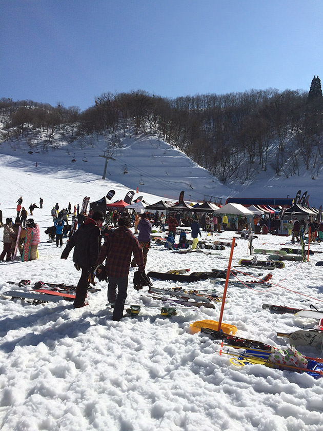 スノーボード試乗会の様子